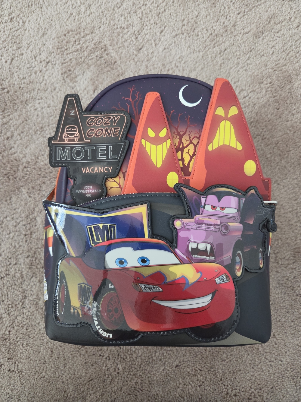 Disney Cars Lightning McQueen Halloween Crossbody Bag - Red, Orange, Purple